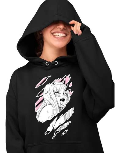 Sudadera Negra Anime Waifu Material Zero Two Hot Envío gratis