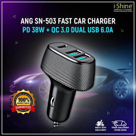 Ang 503 Pd And Qc 38w Dual Fast Car Charger 60a 🔖buy Bulk Flickr