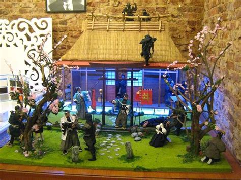 Ninjas Fight Scene Diorama Art Work