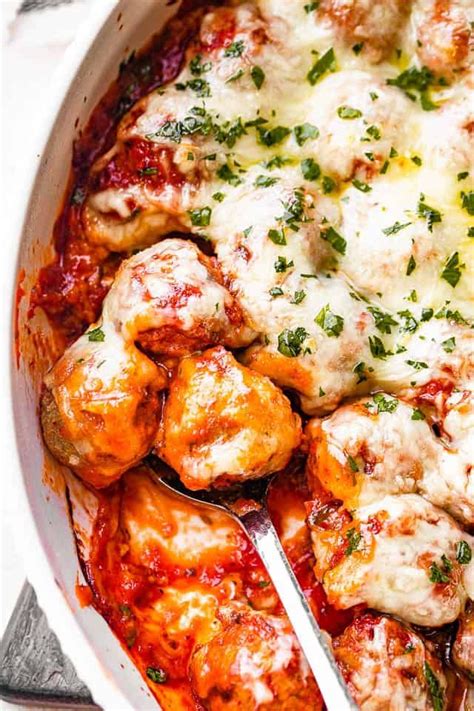 This Cheesy Meatball Casserole Features Mini Meatballs Topped With Your