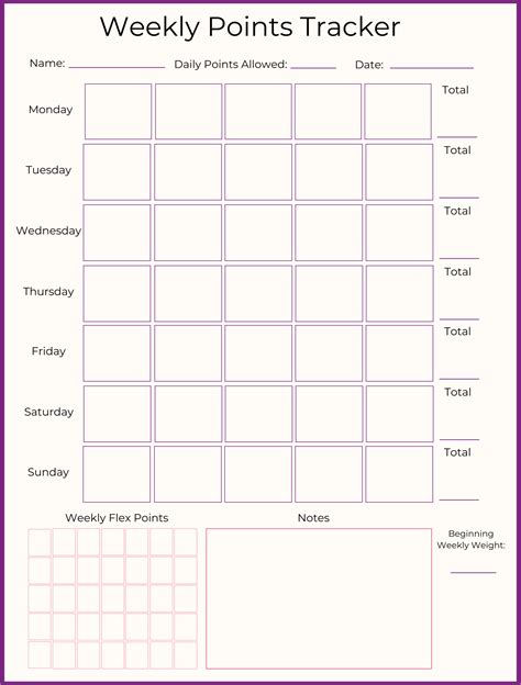 Weight Watchers Sheets Free Pdf Printables Printablee