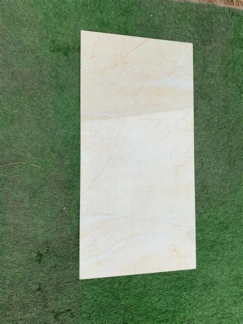 Glossy Vitrified Opera Crema Johnson Tile Size 2x4 Feet 600x1200 Mm