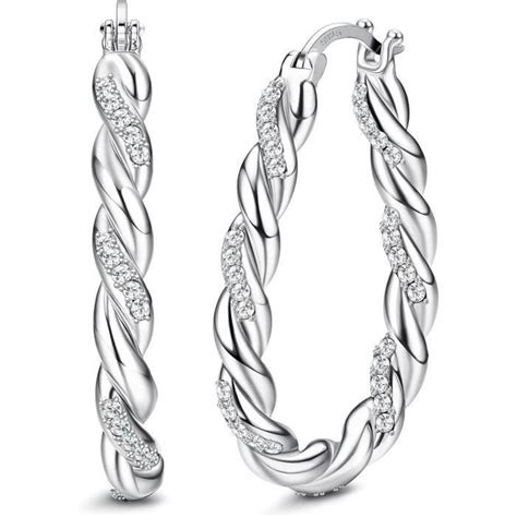 Boucles D Oreilles Cr Oles Argent Pour Femmes Filles Boucles D