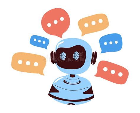 Chatbot Outline Icon Features Speech Bubbles Around Of Robot Head