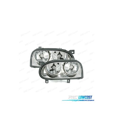 Faros Para Volkswagen Vw Golf Mk Fondo Cromo