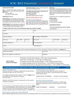 Fillable Online Icsc Faxable Registration Form Icsc Fax Email Print