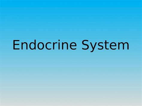 Pptx Endocrine System Figure A A Endocrine Signaling Blood