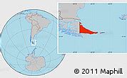 Satellite Location Map Of Tierra Del Fuego