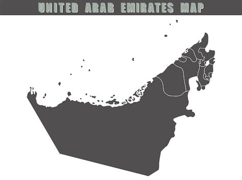 Premium Vector United Arab Emirates Map Vector Illustration