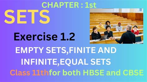 Types Of Set Exercise 1 2 Empty Set Finite And Infinite Set And