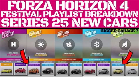 FORZA HORIZON 4 Series 25 New Cars Festival Playlist Breakdown Bigger