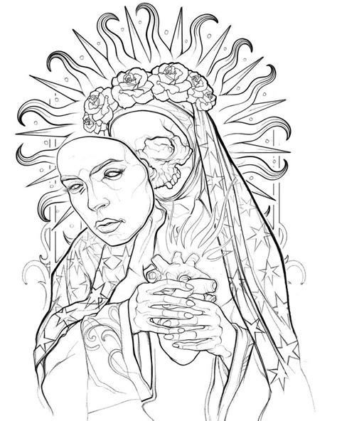 La Santa Muerte Coloring Pages Coloring Pages