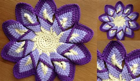 Crochet Flower Hot Pad Free Pattern Best Flower Site