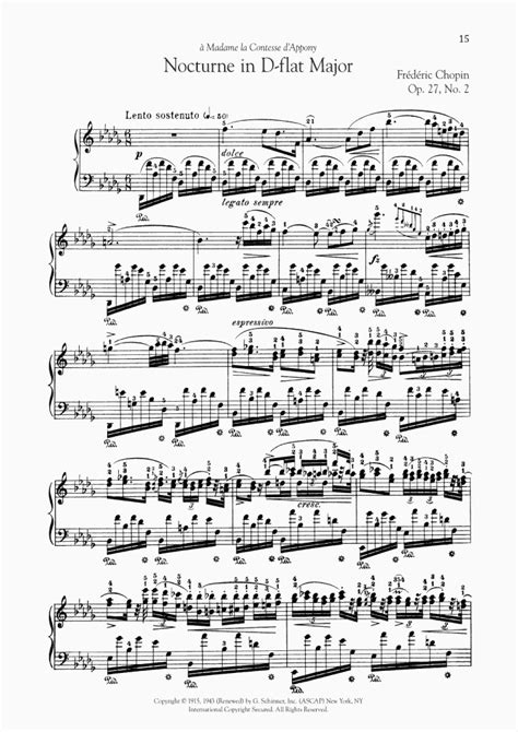 Nocturne, Op. 27, No. 2 Piano Sheet Music