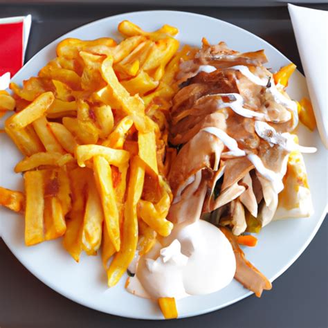 Döner Teller mit Pommes frites und Sauce Rezept