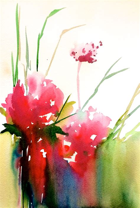 Loose Watercolor Flowers Painting Bouquet Loosening Up Lori Andrews