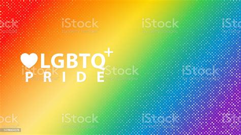 Colorful Lgbtq Plus Pride Banner With Glitter And Rainbow Color Vector