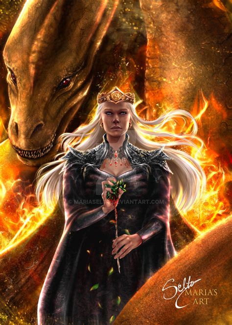 Rhaenyra Targaryen And Syrax By Mariaselto On Deviantart