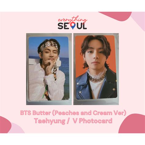 Bts Butter Peaches And Cream Ver Taehyung V Photocard Shopee