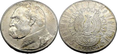 Polen 5 Zloty 1934 Josef Pilsudski Gutes SS Leichte Patina MA Shops