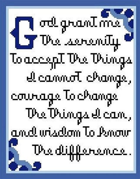Serenity Prayer Counted Cross Stitch Pattern Etsy