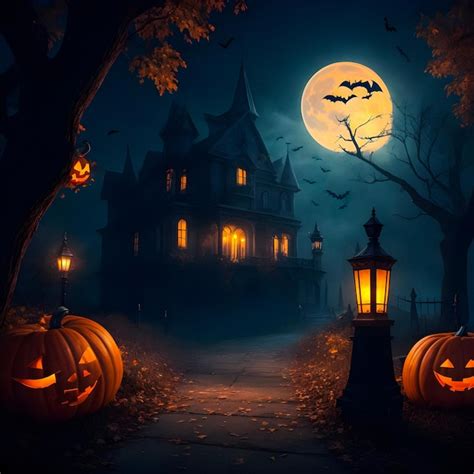 Premium Photo | A scary halloween themed background