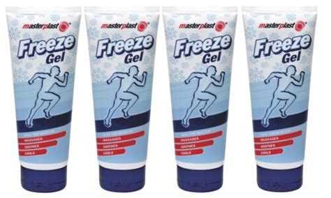 4 X Masterplast Freeze Gel Soothes Cools Massages Aching Muscles Relief