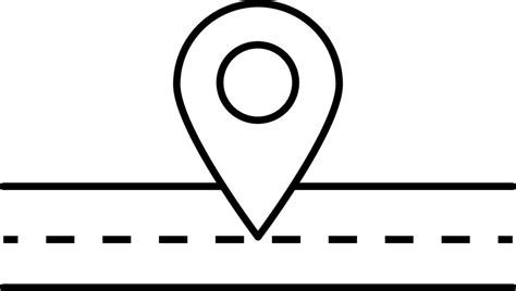 Black Line Art Map Road Location 24826163 Vector Art At Vecteezy