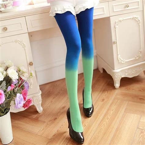 Woman Sexy Velvet Pantyhose Upgrade Version Opaque Gradient Candy Color