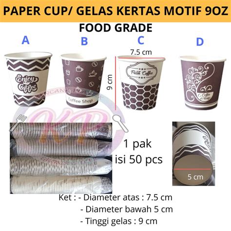 Jual PAPER CUP GELAS KERTAS KOPI 9 OZ 9OZ TANPA TUTUP Shopee Indonesia