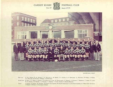 Cardiff Rfc Season Review 1977 1978 Cardiff Rfc
