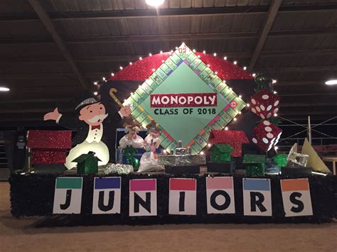 Junior Homecoming Float Gridley High School Monopoly Board Game Theme
