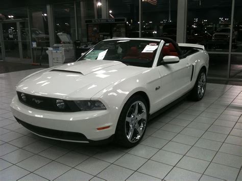 Another White Stang W Red Interiorconvertible The Mustang