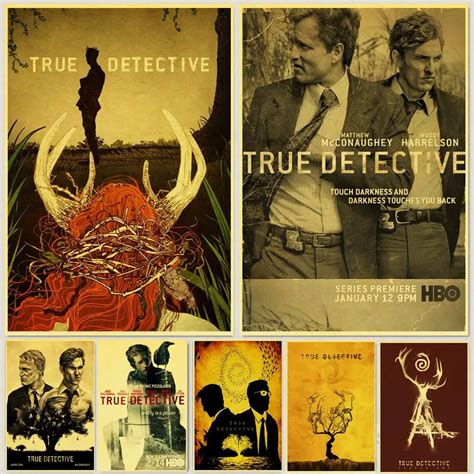 Vintage True Detective Classic Movie Retro Posters Kraft Wall Paper