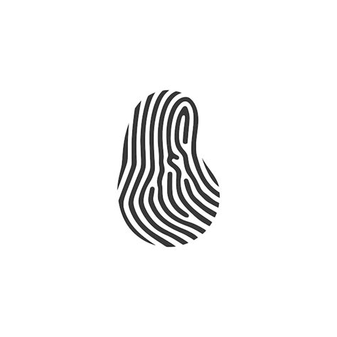 Black And White Fingerprint Icon Illustration Premium AI Generated Vector