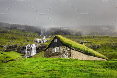 Historic stone house in faroe islands featuring faroe faroe islands and ...