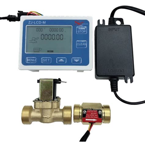 Contr Leur De D Bit Zj Lcd M Avec Valve Capteur De D Bit Png