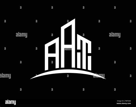 Letter Aat Building Vector Monogram Logo Design Template Building