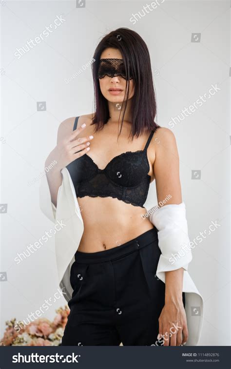 Beautiful Brunette Girl Sexy Business Suit Stock Photo 1114892876 Shutterstock