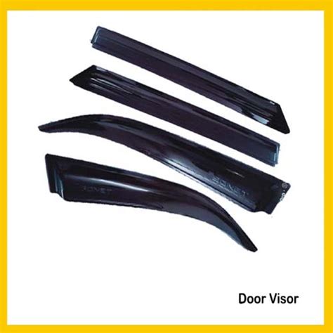 Kunj Autotech Door Visor Wind Rain Deflector Black Compatible For Kia