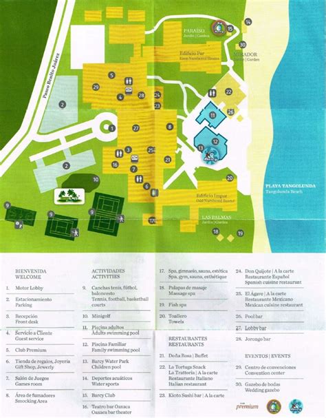 Barcelo Huatulco Beach Resort Map Travel Resort Maps