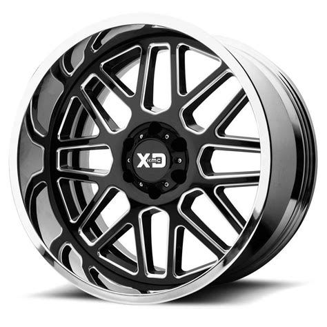 One 20x10 Xd Xd201 Grenade 6x135 18 Black Chrome Lip Wheels Rims Wheels