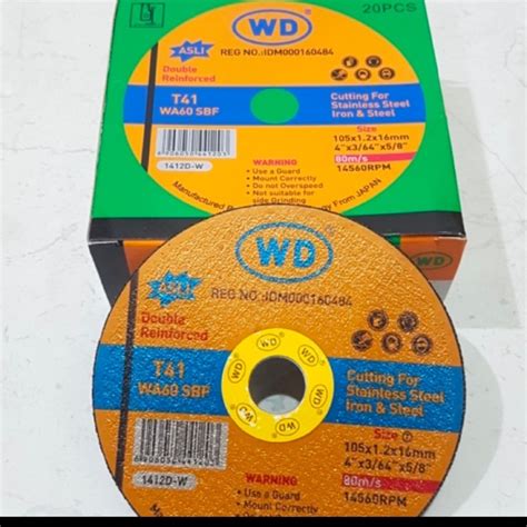 Jual Mata Gerinda Potong WD CUTTING 4 Inch Harga Per Dus Kotak