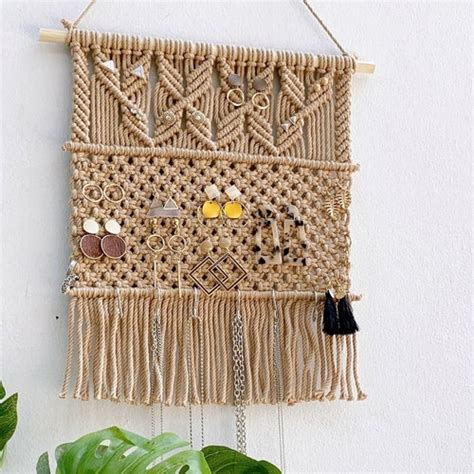 Macrame Earring Holder Earring Organizer Tapestry Display Etsy