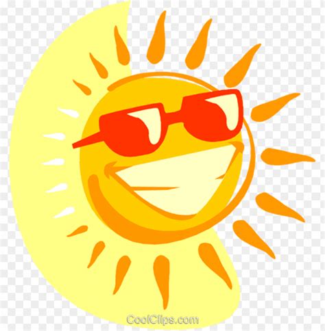 Smiling Sun With Sunglasses Royalty Free Vector Clip PNG Transparent