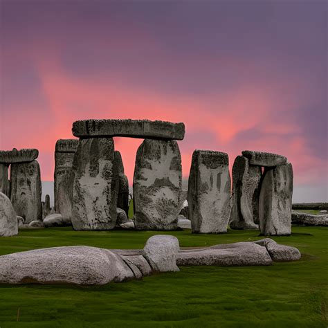 Stonehenge Sunset Mystical Graphic · Creative Fabrica