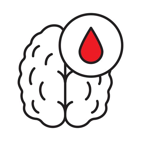 icono lineal de trazo Ilustración de línea fina cerebro humano con