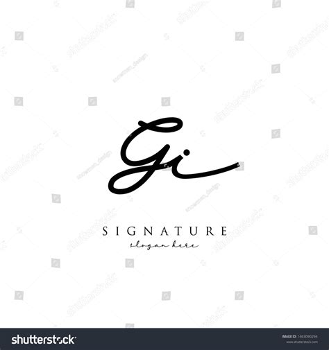 Letter Gi Signature Logo Template Vector Stock Vector Royalty Free