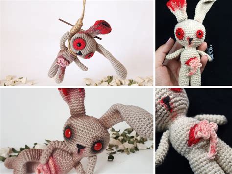 Conejo zombie amigurumi Patrón gratis Marta Ruso