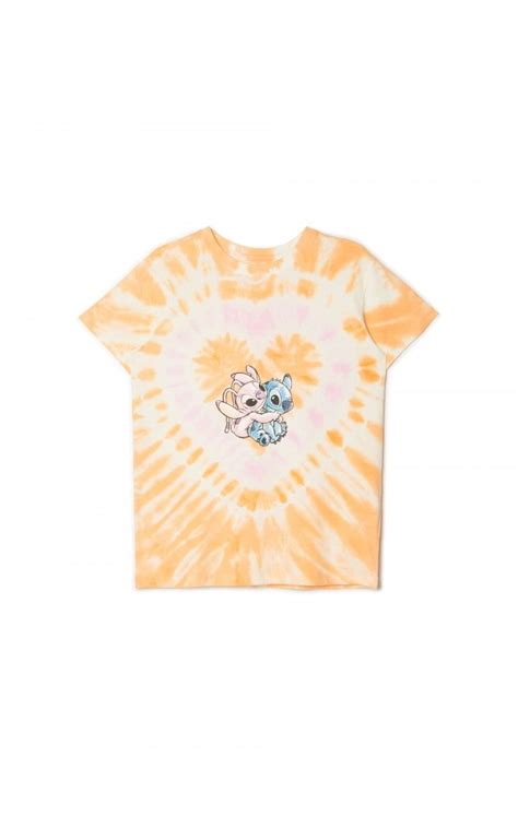 Majica tie dye sa printom Lilo Stitch Boja šareno CROPP 2393S MLC